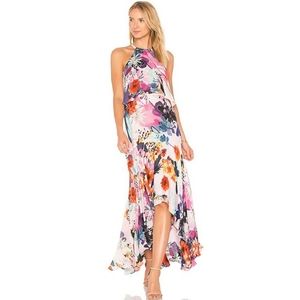 Sleeveless high low tiered dress